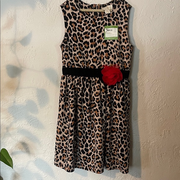 kate spade Other - Kate Spade Leopard Print Dress with Red Flower